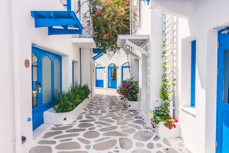 Santorini Door Facade Decor