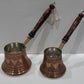 Briki : Authentic Copper Coffee Pot Wood Handle