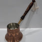 Briki : Authentic Copper Coffee Pot Wood Handle