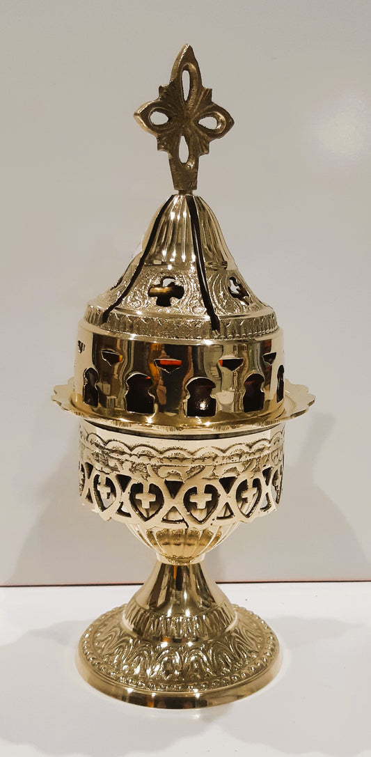 Greek Orthodox Christian Brass Vigil Oil Lamp