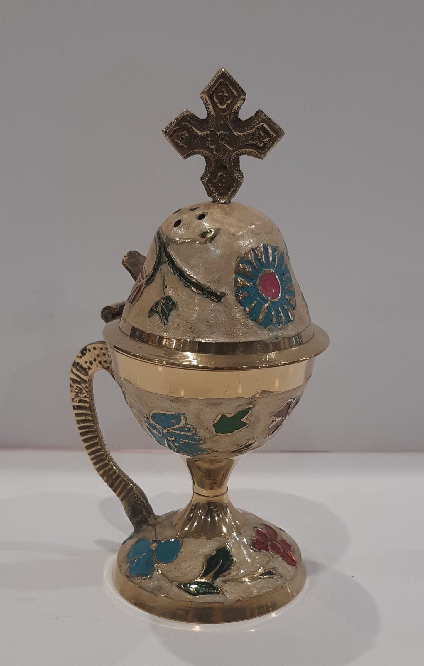 Θυμιατό Μπρούτζινο Πολύχρωμο - Christian Coloured Brass Cencer