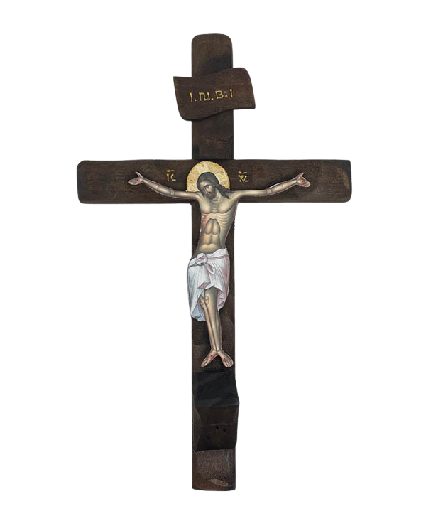 Medium Sized Wooden Cross with Jesus