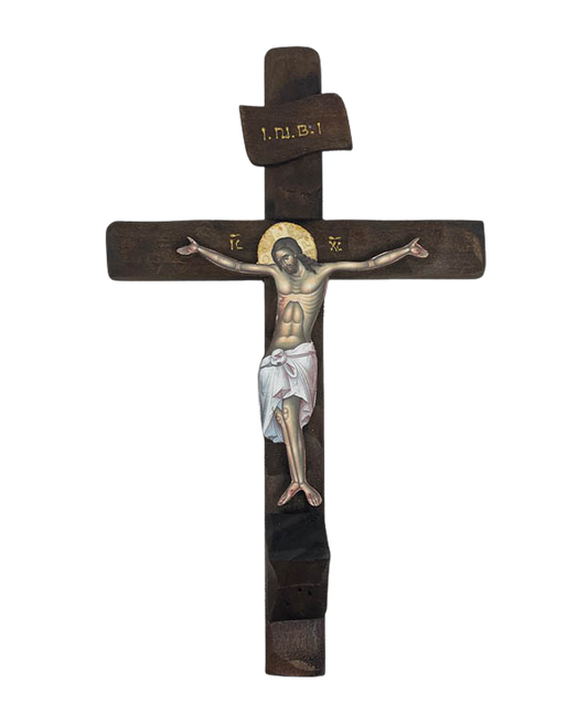 Medium Sized Wooden Cross with Jesus